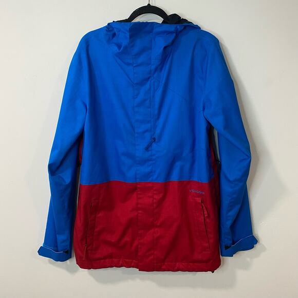 Volcom Men's Retrospec Ski Jacket Coat Snowboard Snow Blue Red Mountain Medium - Picture 1 of 11